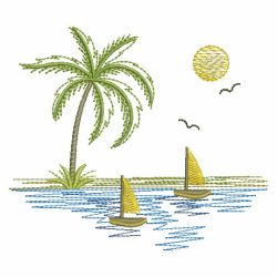 Tropical Scene 06(Lg) machine embroidery designs