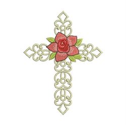 Rose Cross 01(Sm) machine embroidery designs