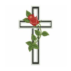 Rose Cross 04(Sm) machine embroidery designs