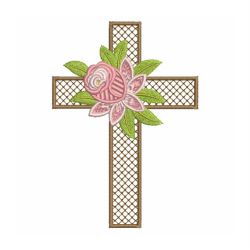 Rose Cross 06(Lg) machine embroidery designs
