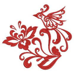 Damask Bird 07(Md) machine embroidery designs