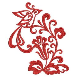 Damask Bird 08(Md) machine embroidery designs