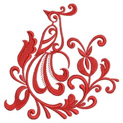 Damask Bird 09(Lg) machine embroidery designs