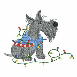 Christmas Scottie Dog 05 machine embroidery designs