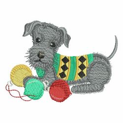 Christmas Scottie Dog 09 machine embroidery designs