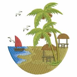 Beach Scenery 02 machine embroidery designs