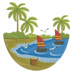 Beach Scenery 04 machine embroidery designs