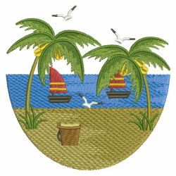 Beach Scenery 10 machine embroidery designs