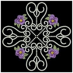Heiloom Pansy Quilt 04(Lg) machine embroidery designs