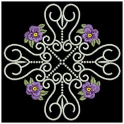 Heiloom Pansy Quilt 04(Sm) machine embroidery designs