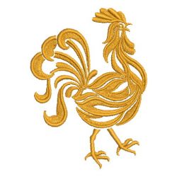 Damask Rooster machine embroidery designs
