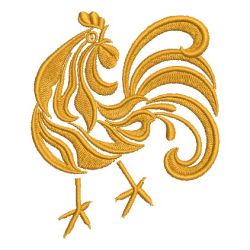 Damask Rooster 05 machine embroidery designs