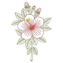 Vintage Hibiscus 02(Md) machine embroidery designs