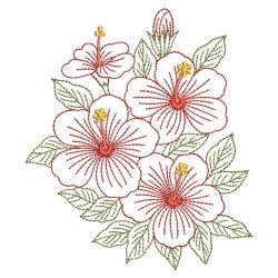 Vintage Hibiscus 03(Md) machine embroidery designs