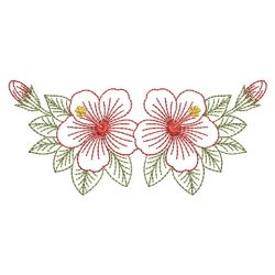 Vintage Hibiscus 04(Md) machine embroidery designs