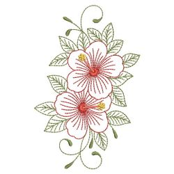 Vintage Hibiscus 05(Md) machine embroidery designs