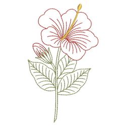 Vintage Hibiscus 06(Md) machine embroidery designs