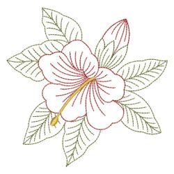 Vintage Hibiscus 07(Lg) machine embroidery designs