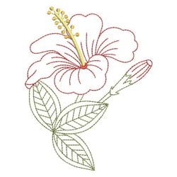 Vintage Hibiscus 09(Md) machine embroidery designs