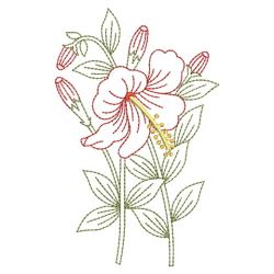 Vintage Hibiscus 10(Md) machine embroidery designs