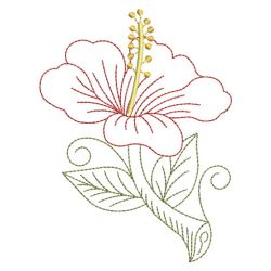 Vintage Hibiscus 11(Md) machine embroidery designs