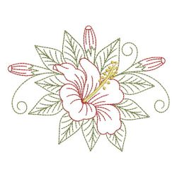 Vintage Hibiscus 12(Md) machine embroidery designs