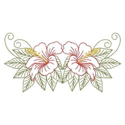 Vintage Hibiscus 13(Md) machine embroidery designs