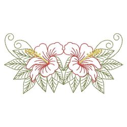 Vintage Hibiscus 13(Lg) machine embroidery designs