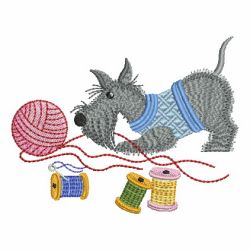 Cute Scottie Dog 02 machine embroidery designs