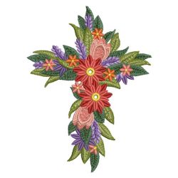 Flower Cross machine embroidery designs