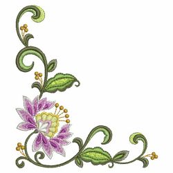 Jacobean Bloom Corner 04 machine embroidery designs