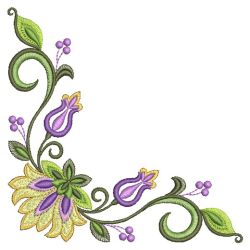 Jacobean Bloom Corner 05 machine embroidery designs