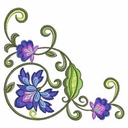 Jacobean Bloom Corner 06 machine embroidery designs