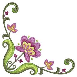 Jacobean Bloom Corner 10 machine embroidery designs