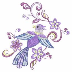 Jacobean Floral Birds 4 04(Sm) machine embroidery designs