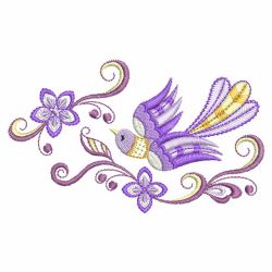 Jacobean Floral Birds 4 06(Md) machine embroidery designs