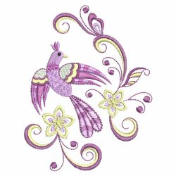 Jacobean Floral Birds 4 08(Sm) machine embroidery designs