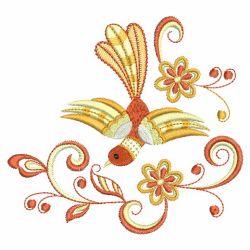 Jacobean Floral Birds 4 10(Md) machine embroidery designs