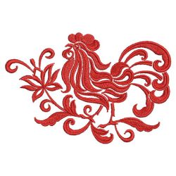 Damask Rooster 2 04(Md) machine embroidery designs