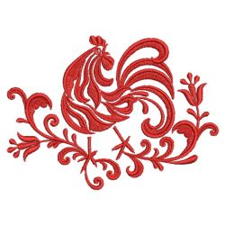 Damask Rooster 2 05(Md) machine embroidery designs