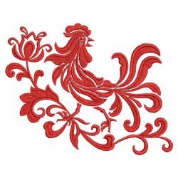 Damask Rooster 2 07(Md) machine embroidery designs