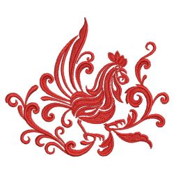 Damask Rooster 2 10(Sm) machine embroidery designs