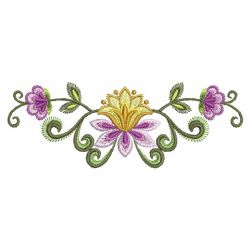 Jacobean Bloom Border 08 machine embroidery designs