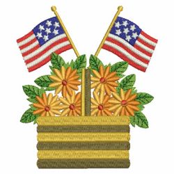 Patriotic Flowers 02(Lg) machine embroidery designs