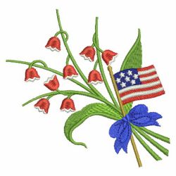 Patriotic Flowers 03(Md) machine embroidery designs