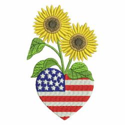 Patriotic Flowers 04(Md) machine embroidery designs