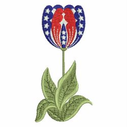 Patriotic Flowers 08(Md) machine embroidery designs