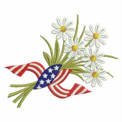 Patriotic Flowers 10(Sm) machine embroidery designs