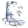 Toile Lighthouse Scene(Sm)