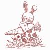 Redwork Easter Bunnies 02(Sm)